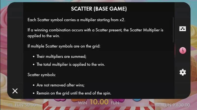 Sugar Wins – Scatter z mnożnikiem